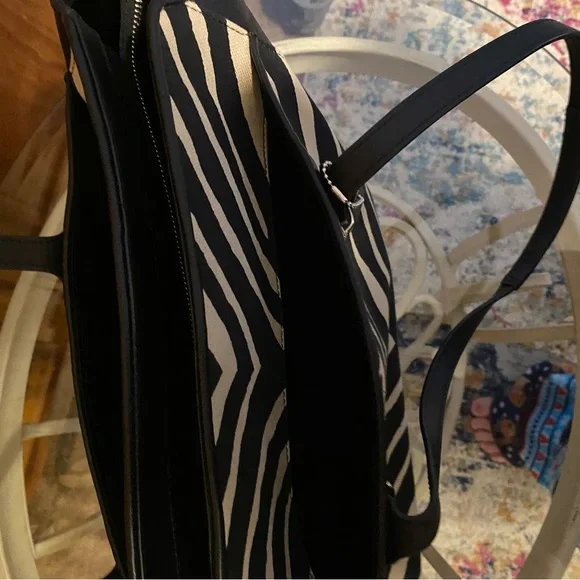 Coach Taylor Zebra Print Tote Shoulder Bag Y2K Silver Hardware - Picture 16 of 16